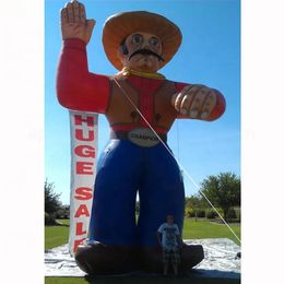 Swings giant funny character inflatable cowboy figure for party event parade decoration,custom cartoon shape