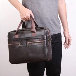 Briefcases Leather Men's Large Capacity Briefcase