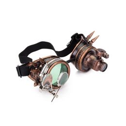 Goggles Halloween Steampunk Rock Goggles Welding Glasses with Two Colors Lens Punk Gothic Cosplay Party Glass Eyewear