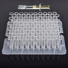 Accessories Golden Silver Color Plunger Glass Syringe 1.0ml Injector for m6t th205 Tank Disposable Cartridge oil Smoking Injection Box