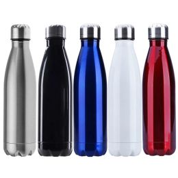 17oz Cola Bottle Vacuum Insulated Stainless Steel Tumbler Thermos Water Bottles Creative Fashion Bowling Cup 500ml 08 ZZ