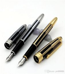 High quality s black and gold stripes roller ball pen ballpoint luxury Fountain pen whole gift luxury pens5770675