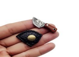 Keychain kitchen Knife Small Mini Portable EDC Fixed Blade Real Letter Opener Knife pattern Accessories Crafts Gift44880518274348