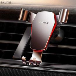 Cell Phone Mounts Holders CAFELE Gravity Car Phone Holder High Quality Air Vent Car Mount Universal Alloy Phone Support Car Stand Phone Accessories New YQ240110