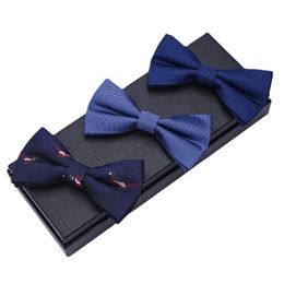 Royal Blue Series Men's Bow Tie Business formal Fashion Bow Tie Customization bowtie 240109