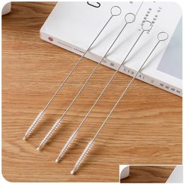 Cleaning Brushes Stainless Steel St Brush 175/ 200Mm/240Mm Nylon Drinking Water Pipe Cleaner Baby Bottle Clean Tools Drop Delivery H Dhpjy