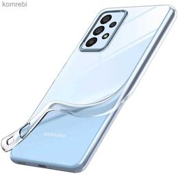 Cell Phone Cases Crystal Clear Silicone Phone Case For Samsung Galaxy A73 A53 A33 A23 A13 Ultra Thin Soft Case Transparent TPU Cover ShockproofL240110