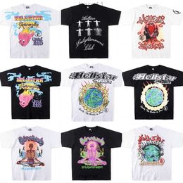 Hellstar shirt Studios Earth Print Trendy HipHop Short Sleeves Man Women T Shirts Unisex Cotton Tops Men Vintage Tshirts Summer Loose Tee Rock Outfits 3UU 3UU3