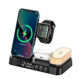 Chargers 3 in 1 Wireless Charger For iPhone 13 Pro Max 12 11 Apple Watch Series 7 Charger Dock 30W Fast Charging Station For Airpods Pro