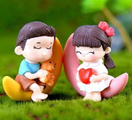 20pcs Resin Moon lovers Miniatures Landscape Accessories For Home Garden Cake Decoration Ornament doll Craft Diy8802396