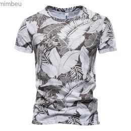 Men's T-Shirts Men's T-shirt Haiian style round neck shirt Casual wear 3D printed fashion short sleeve large size topL240110