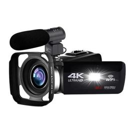 Digital Cameras Rise-4K Camcorder 48Mp Night Vision Wifi Control Camera 3.0 Inch Touch-Sn Video With Microphone Drop Delivery Photo Otsmk