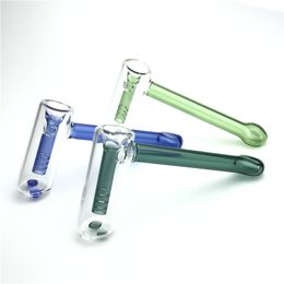 5 Inch Colourful Hammer Glass Smoking Water Pipe with Blue Green Deep Bowl Thick Pyrex Heady Glass Tobacco Pipes