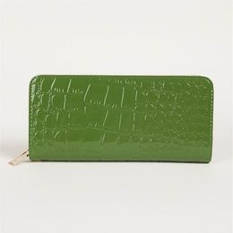 fashion Women Patent Leather Purse card cell pone Wallet Purse Long Clutch Handbag Bag phone packag #3273209L