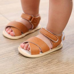 First Walkers Baby Prewalker Summer Kids Princess Shoes Soft Flat Sole Boys Non-Slip Sandals Walking Rubber