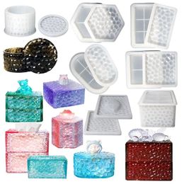 Equipments Diamond Oval Round Rectangle Storage Box Moulds Silicone Epoxy Resin Mould Jewellery Moulds Jewellery Accessories Handmade Moulds