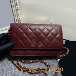 designer wallet women luxury purse handbag high quality bag shoulder womens crossbody Pink Bag Highest bags diamond Cheque pattern Flip-top design lambskin cc Wallet