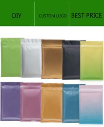 Matt Colour Resealable Zip Mylar Bag Food Storage Aluminium Foil Bags plastic Smell Proof pouch in stock7940190