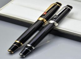High quality Bohemies Black Resin Golden Silver Clip Roller ball pen Writing office school supplies with Diamond and Serial Number1534867