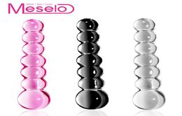 Meselo Glass Beads Anal Plug Gay Sex Toys For Men Woman Vagina Dildo Masturbator Bdsm Products Anus Butt Plug Bead Big Adult Toy Y9992235