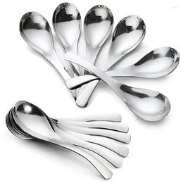 Spoons Soup Set Stainless Steel Table Spoon Thick Heavy-Weight Dinner With Modern Look Of 12 Dishwasher Safe