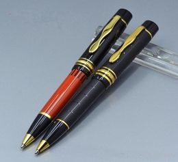 Luxury Hemingway Signature Red and Black resin Ballpoint Pen High quality school office supplies Monte Collection Roller ball8659309