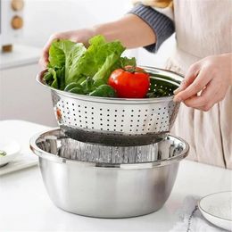 Kitchen Accessories 3 In 1 Multifunctional Vegetable Cutter Set Slicing Shaving Filtering Stainless Steel Shaved Slice Tools 240110