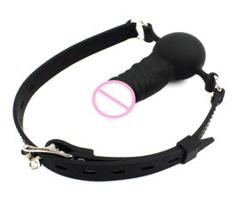 SM Silicone Open Mouth Gag Erotic Restraints Dildo Gags Oral Fixation Sex Toy For Women Cosplay BDSM Adult Bondage Product Y2006168097302