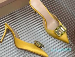 designer Women Stiletto Shoes Crystal Sandals New Fashion Fairy Transparent High Heel sheos