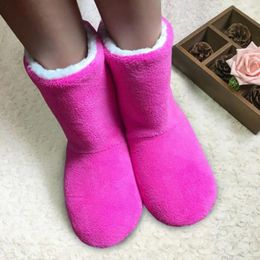 Slippers Floor Boot Socks Anti-fade Windproof Winter Adults Unisex Home Shoes Fuzzy Washable For Daily