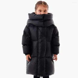 Down Coat Winter Fashion Children Windproof Waterproof Thicker Warm Hooded Outerwear 90% White Duck Jackets For Boys Girls A1641