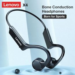 Earphones Lenovo X4 Bone Conduction Bluetooth Earphone Sport Wireless Headphones IPX5 Waterproof Neckband Headphone Bluetooth Headset Fone