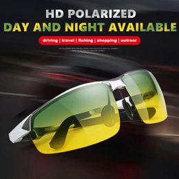 Sunglasses Coolpandas Brand Design Sunglasses Polarised Men Square Aluminium Magnesium Glasses Day Night Driving Shades Antiglare Eyewear