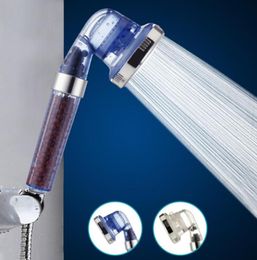 Bathroom Shower Heads 3 Function 125 Degrees High Pressurise Handheld Showering Head Water Saving Plastic Bath Philtre Spray5561719