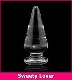 13 6 CM Super Big Size Glass Anal Plug Smooth Cone Crystal Glass Large Butt Plug Men Women Sex Toys Adult Sex Products 179013130917