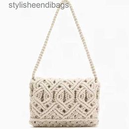 Shoulder Bags Shoulder Cotton Thread Handbag Hand Tied Str Woven Fashion Bagstylisheendibags