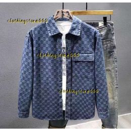 Men's Jackets NEW Designer Men Jackets Oversized Denim Shirts Oversize Long Sleeves Dress Shirt for Man Clothing Casual Coats 2024 designer jacket men