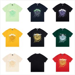 Designer Mens T-shirt Web Hanging Star Print Pure Cotton Street Hop Casual Fashion for Men and Women