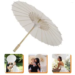 Umbrellas Decor White Asian Oiled Paper Japanese Blank Painting Decoration Party Po Props For Dancing Wedding Cosplay