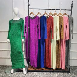 Ethnic Clothing Plain Dubai Abaya Women Long Sleeve Underdress Muslim Slim Bodycon Pencil Kaftan Caftan Strech Gown Modest Arab Dresses