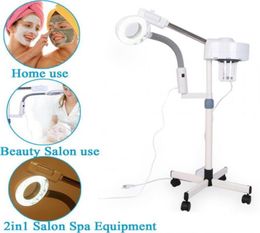 2 In 1 5X Magnifying Facial Steamer Lamp Ozone Beauty Machine Spa Salon US7479343