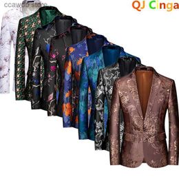 Men's Suits Blazers Luxury Men's Suit Jacket Wedding Business Dress Coat Men Fashion Slim Blazer QJ CINGA New Come Homme Big Size M-5XL 6XL T240110