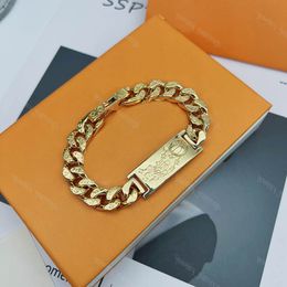 Designer Bracelet Gold Chain Links Women Mens Jewlery Titanium Steel Bracelets Women Basketball Charm Thick Bangle Luxury Fashion Jewellery for Birthday Gift Box