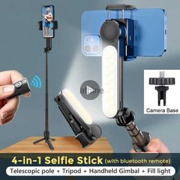 Stabilisers Mobile Tripod Gimbal Stabiliser For Action Camera Cell Holder Phone Bluetooth Selfie Stick Smartphone Cellphone Handheld Pole YQ240110