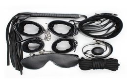 Sex Bondage Kit 7 Pcsset Sex Products Adult Games Sex Toys Set Hand Cuffs Footcuff Whip Rope Blindfold Couples Erotic Toys Y190712165353