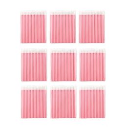 Sets 1002000pcs Pink Disposable Lip Brush Full Size Lipsticks Lipbrush Mascara Applicator Lipstick Wands Set Cosmetic Makeup Tool