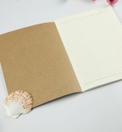 Brown kraft cover stitching notepad school exercise soft daily notebook with line soft copybook vintage notepads for office and sc6462729