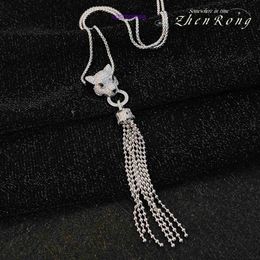 Luxury Rings designer jewelry man ring High quality Carter Leopard Head Tassel Earrings Personalized Ring Round Bead Necklace With Original Box Pyj TA84