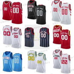 Youth Custom Basketball Jersey Mens Houstons Jalen Green Alperen Sengun Rocket Jabari Smith Jr. Fred VanVleet Dillon Brooks Amen Thompson Jeff Green Tate Jerseys