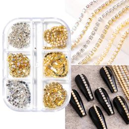 Nail Art Decorations RXJC 3D AB Diamonds Studs Jewelry Gems Gel Glue Manicure Accessories